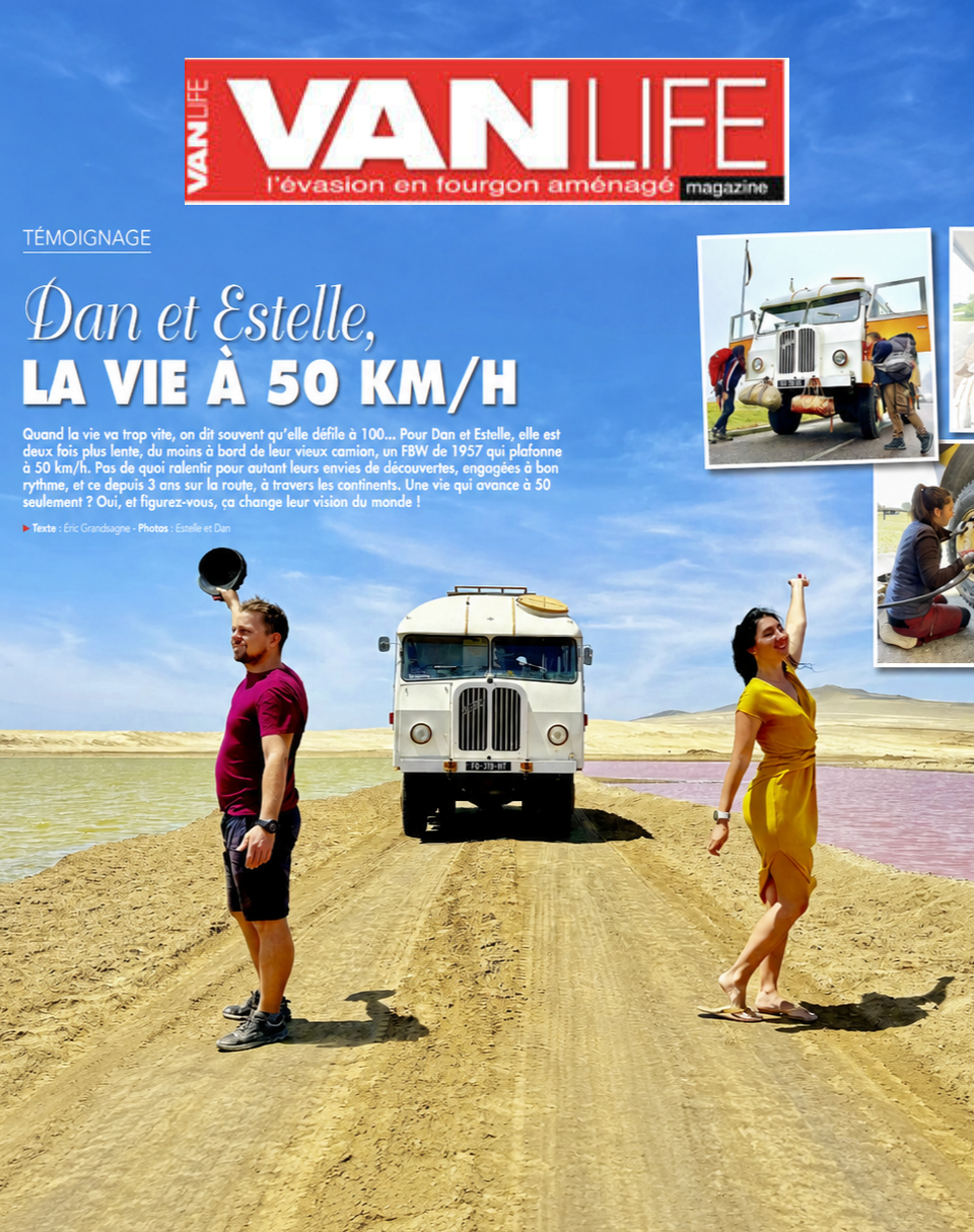 Vanlife Magazine, article sur Estelle Ohanian, Woody et le tour du monde à 50 km/h